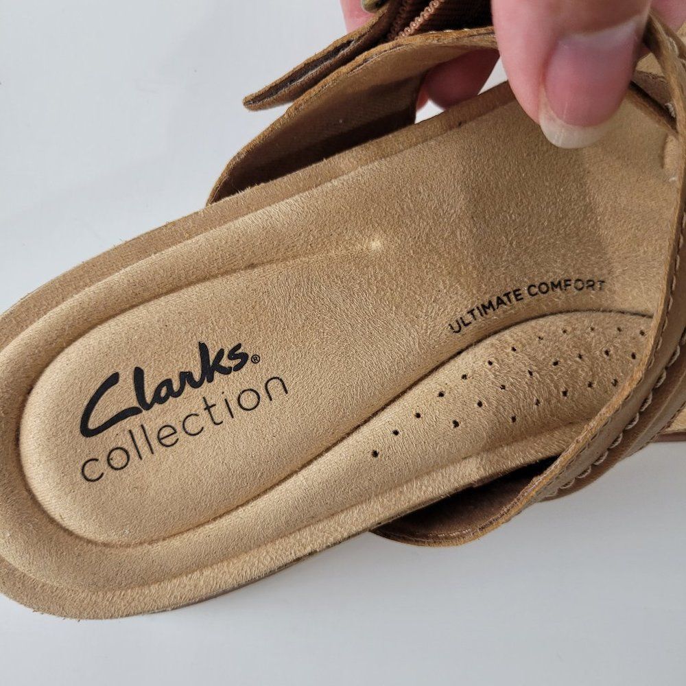 Clarks Sandals Womens 8 Brown Brynn Madi Toe Post Buckle Ultimate Comfort - Picture 8 of 12